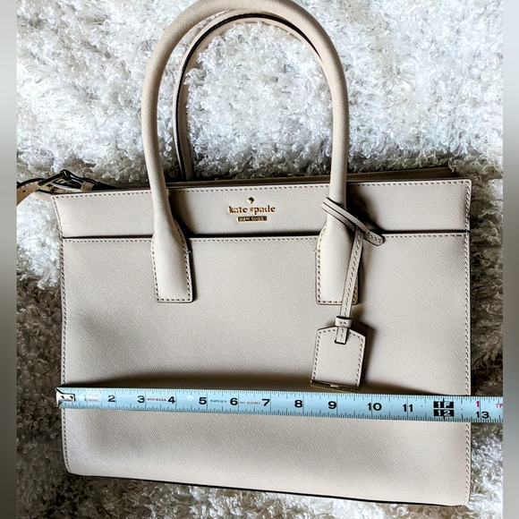 Kate Spade, Satchel/Crossbody Bag, Book Stripe Poly Twill Lining, & Duster Bag - Picture 8 of 16
